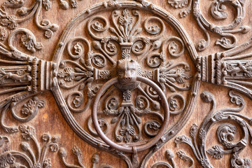 Ornaments on door of Notre-Dame de Paris