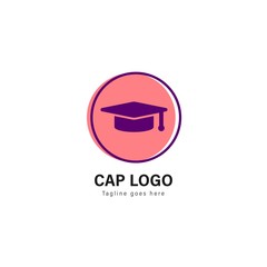 University logo template design. University logo with modern frame vector design