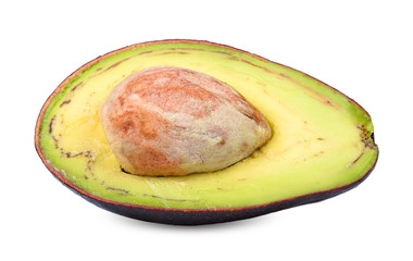 avocado isolated on white clipping path