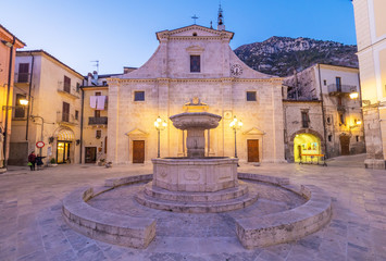 Pacentro (Italy) - A little medieval town with old towers beside Sulmona city, province of...