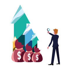 businessman money bank