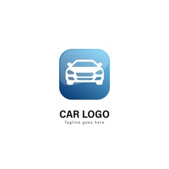 Car logo template design. Car logo with modern frame vector design