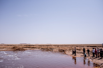 Fototapeta na wymiar Landsacpe in Danakil in Ethiopian