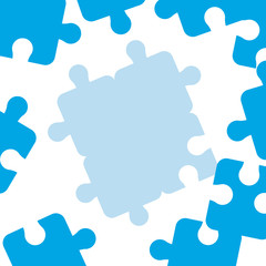 blue puzzles pieces