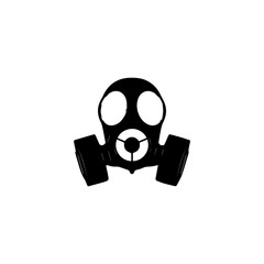 Toxic gas mask icon. Nuclear  radiation science sign