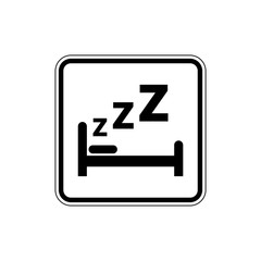Sleep Icon, Hotel icon - Simple Illustration