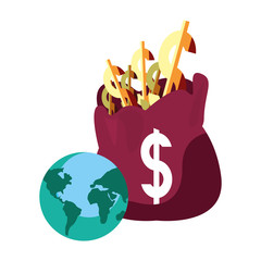 money bag dollar world