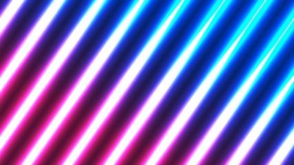 Futuristic colorful neon rays. Bright vector 16:9 size background.