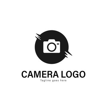 Camera logo template design. Camera logo with modern frame vector design
