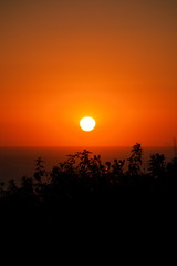 Sunset at the sea in Cantabria