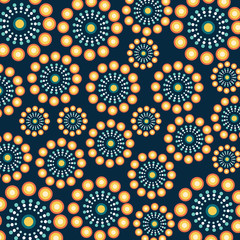 Dot art vector seamless pattern background.
