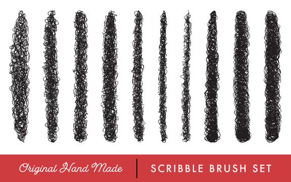 Handmade Scribble Brush Set for Texturing, Shading and Sketching