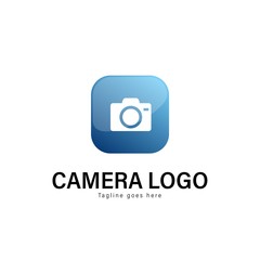 Camera logo template design. Camera logo with modern frame vector design
