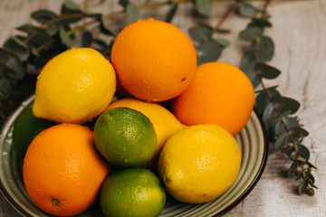 Assortment of exotic fruits isolated 