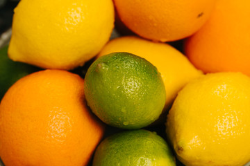 Assortment of exotic fruits isolated 