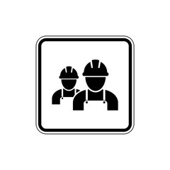 Worker Icon. Simple Flat style sign