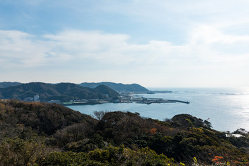 Fototapeta na wymiar (神奈川県ｰ風景)公園から見る葉山港３ 