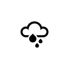 Fototapeta na wymiar Cloud and rain icon. Weather sign