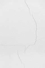 White cracks cement texture background.