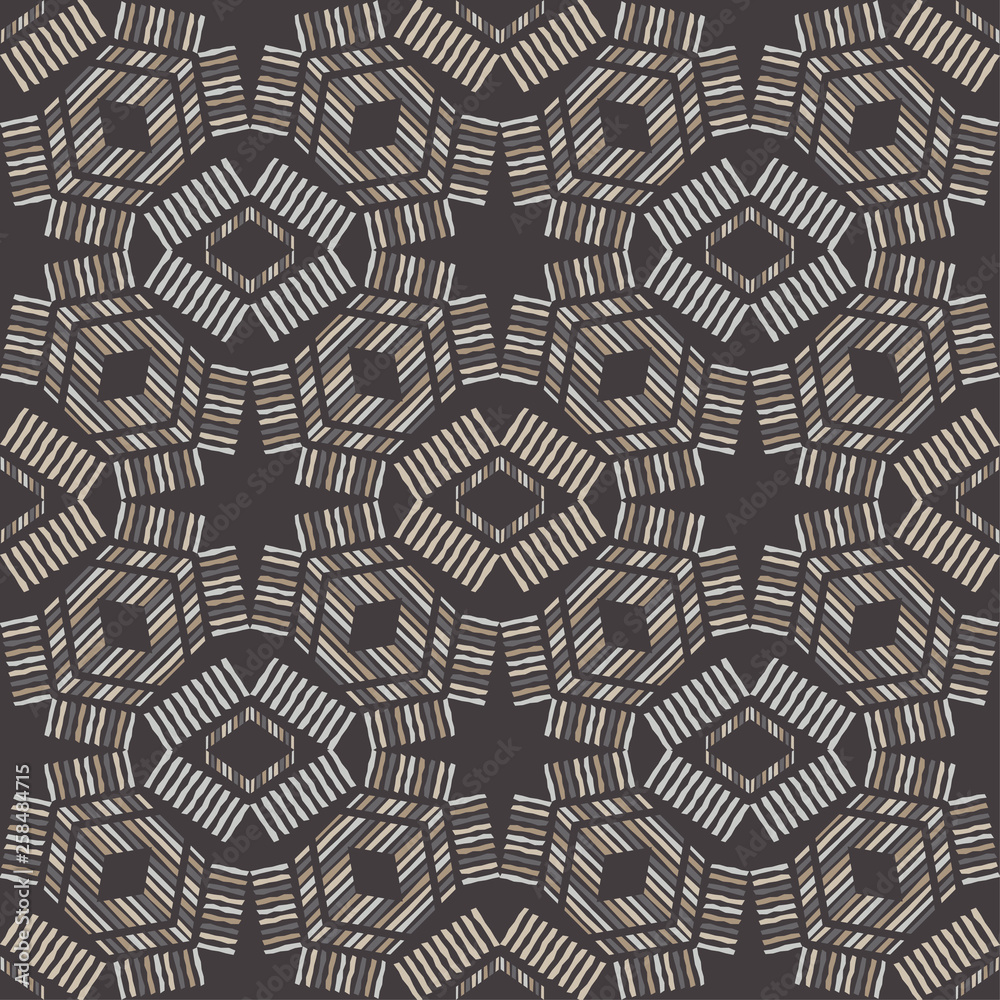 Wall mural ethnic boho seamless pattern. patchwork texture. weaving. traditional ornament. tribal pattern. folk