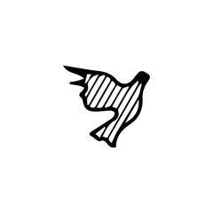 Dove bird icon. Sparrow bird sign