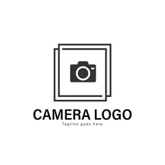 Camera logo template design. Camera logo with modern frame vector design