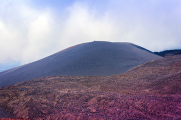 Mount Etna, active volcano on the east coast of Sicily, Italy.