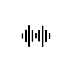 Equalizer sound icon. Adjust music balance sign
