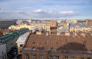 Fototapeta na wymiar St. Petersburg from a height