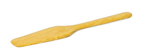 A wooden spatula isolated on white background with clipping path