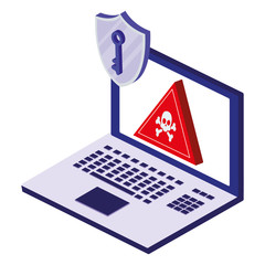laptop computer with security shield