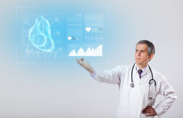 Experienced cardiologist presenting the test results
