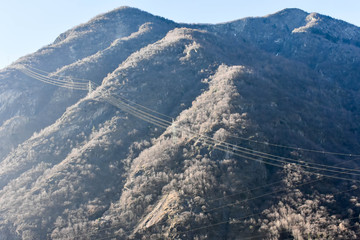 Alpine mountains. Mont Blanc Pass