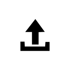 Download now icon. Drop upload sign