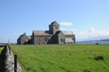 Fototapeta premium Picture of the historic Iona Abbey on the Isle of Iona, Scotland