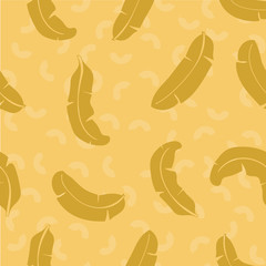 falling yellow banana leaves with pale yellow texture in the background