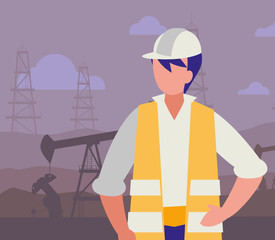 oil industry worker avatar character