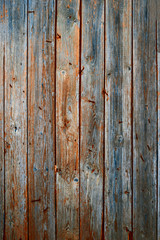 Wood material planks. Weathered hardwood with signs of aging and rusty nails