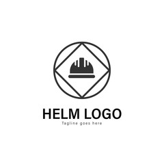 Construction logo template design. Construction logo with modern frame vector design