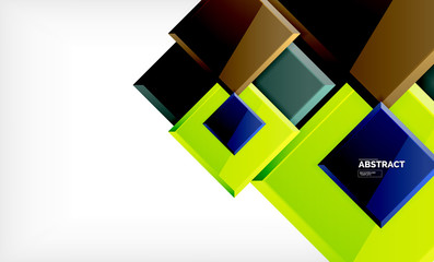 Geometric abstract background, modern square design