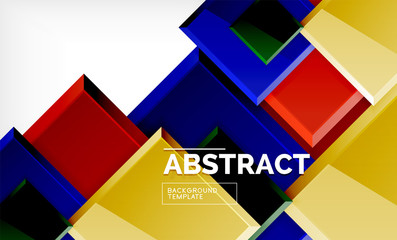 Geometric abstract background, modern square design