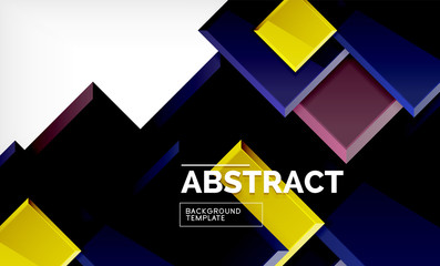 Geometric abstract background, modern square design