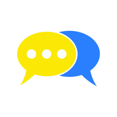 Chat icon, sms icon, forum comments icon, speech bubbles icon vector flat design