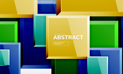 Geometric abstract background, modern square design