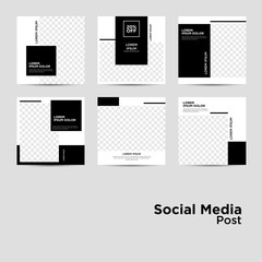 Modern promotion square web banner for social media mobile apps. Elegant sale and discount promo backgrounds fo digital marketing