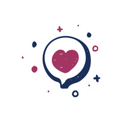 chat bubble, love chatting, Colorful chat logo design , message vector with clean and modern style