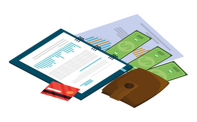 office notepad with set items