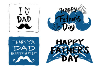 父の日　メッセージカード　手書きイラスト素材