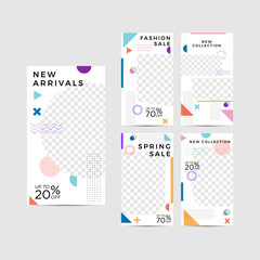 Modern promotion square web banner for social media mobile apps. Elegant sale and discount promo backgrounds fo digital marketing