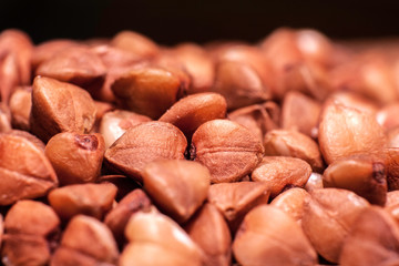 Grain buckwheat closeup